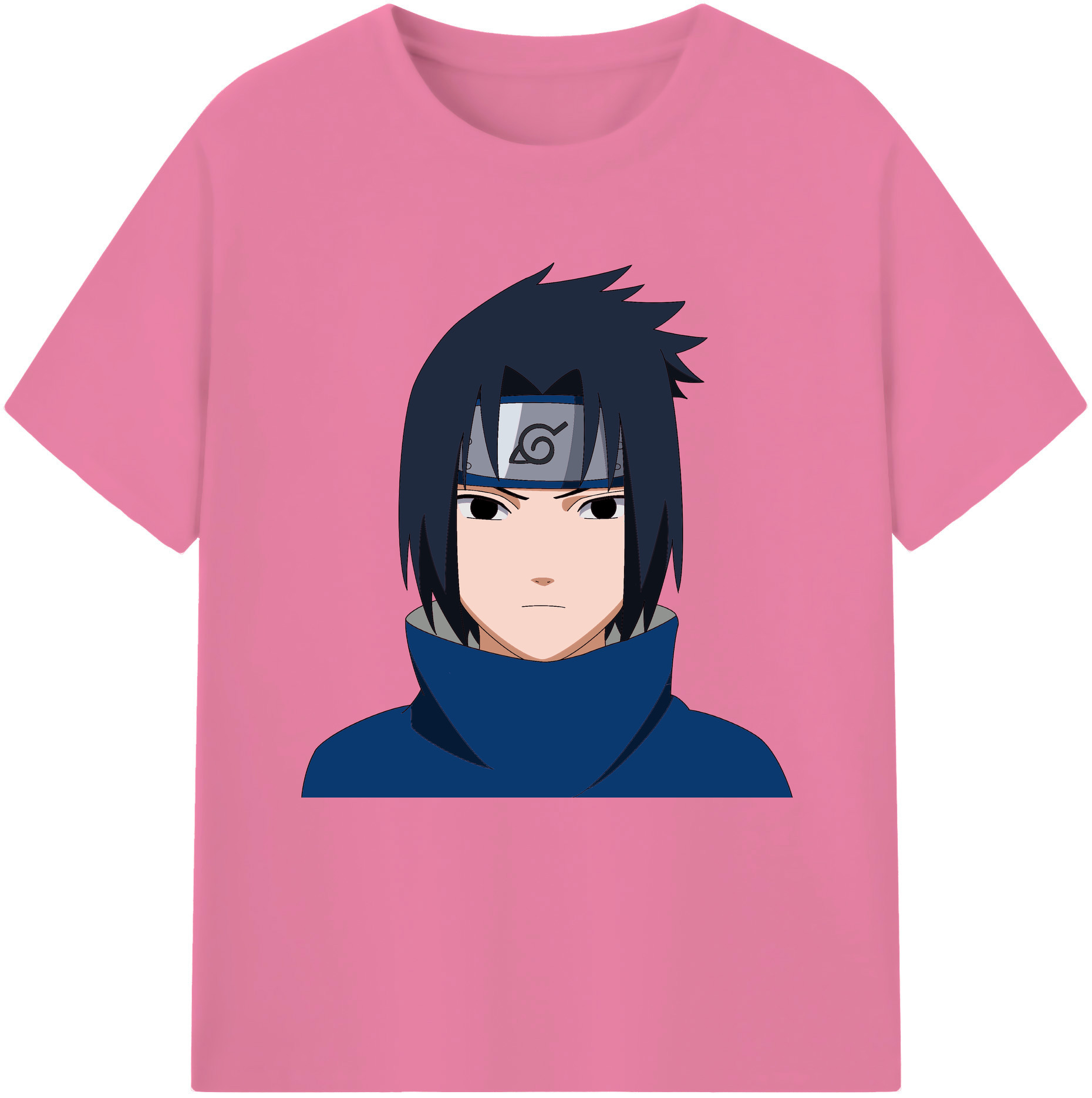 （画像用） NARUTO -ナルト- うちは サスケ Uchiha Sasuke 綿100％半袖Tシャツ（フロントプリント）